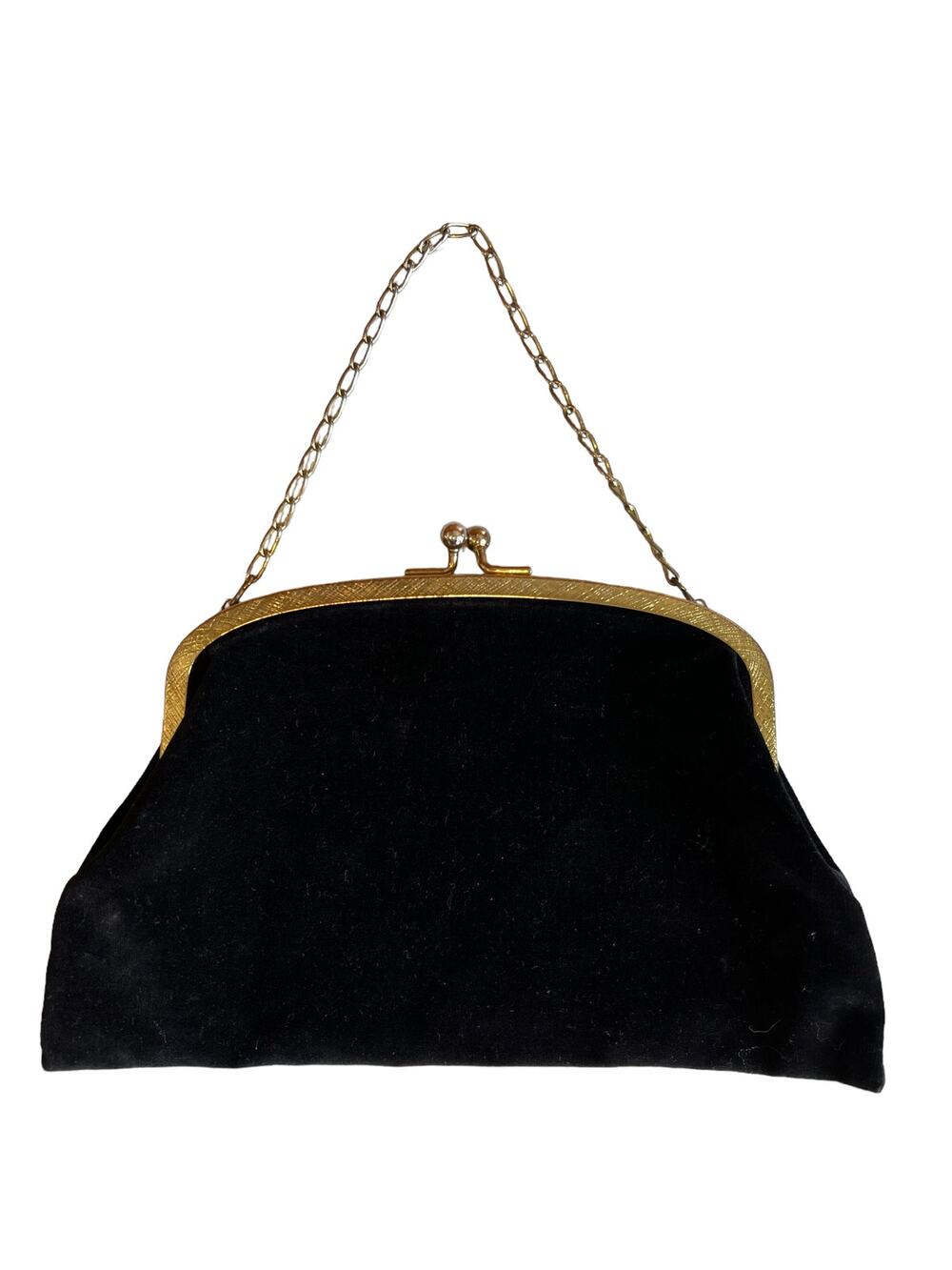 Vintage Velvet chain detail Evening Bag
